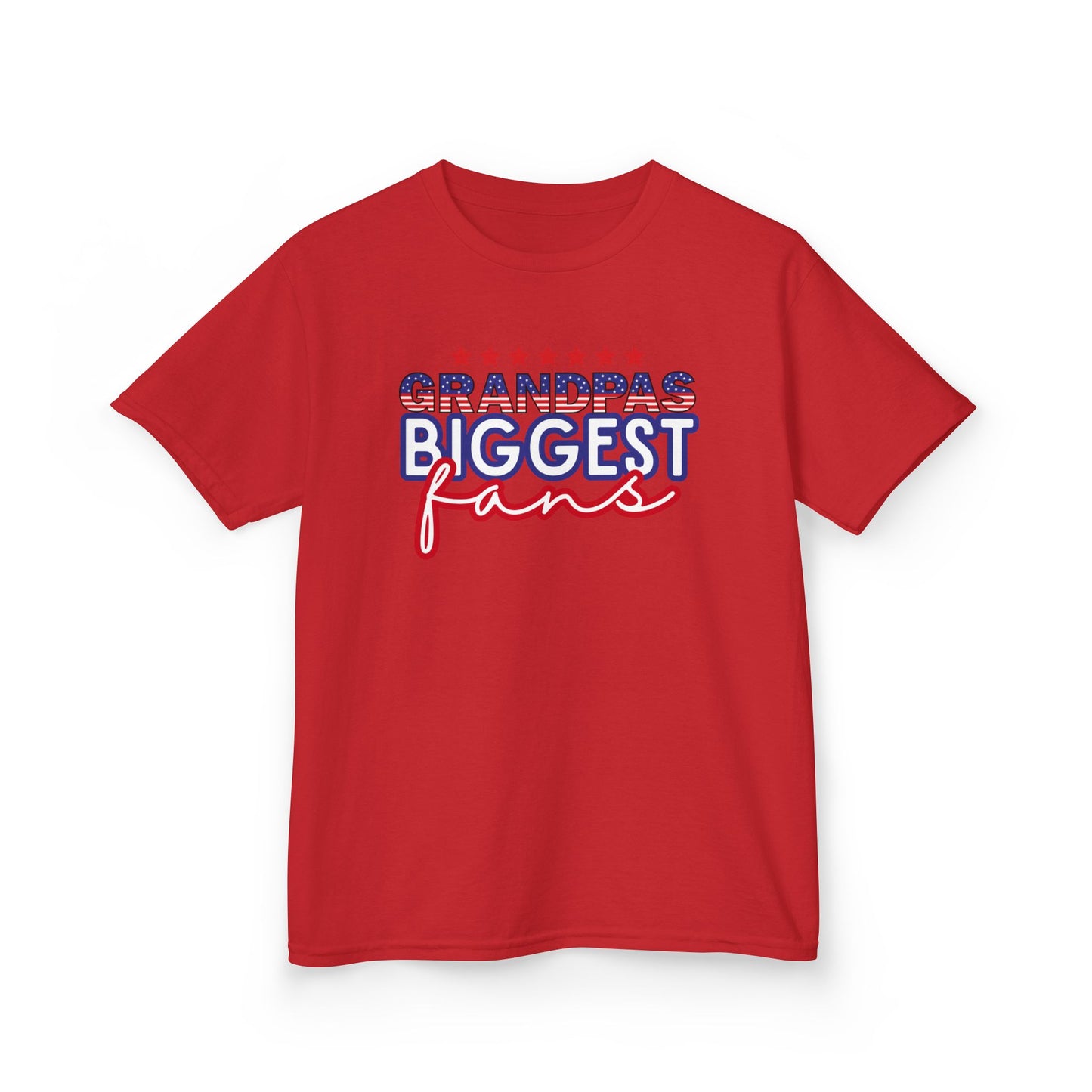 Custom Grandpa's Biggest Fans Kids T-Shirt - Jolly 70 Design, Perfect for Family Gatherings!