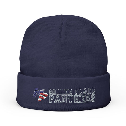 Miller Place Panthers Embroidered Knit Beanie