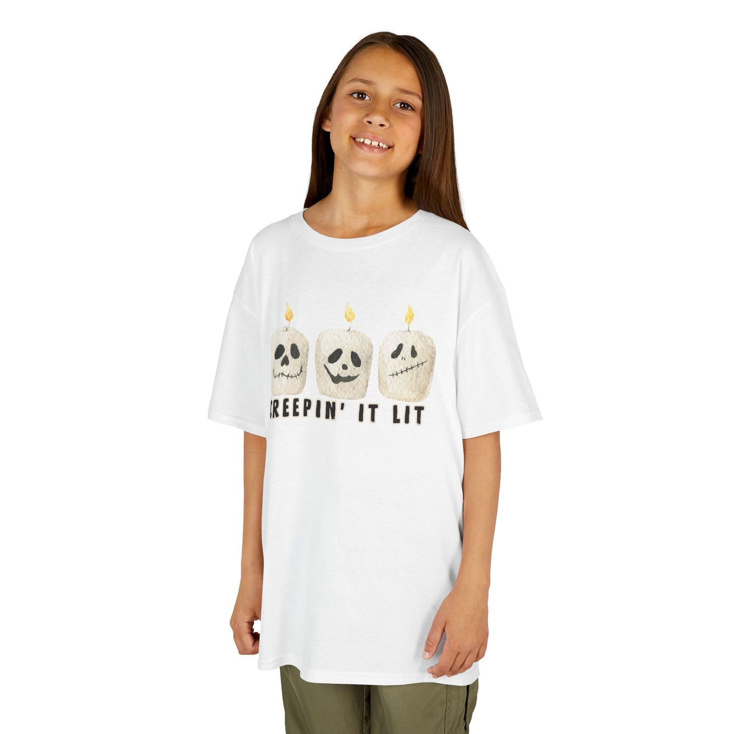 Creepin' It Lit Kids Tee, Halloween Shirt for Kids