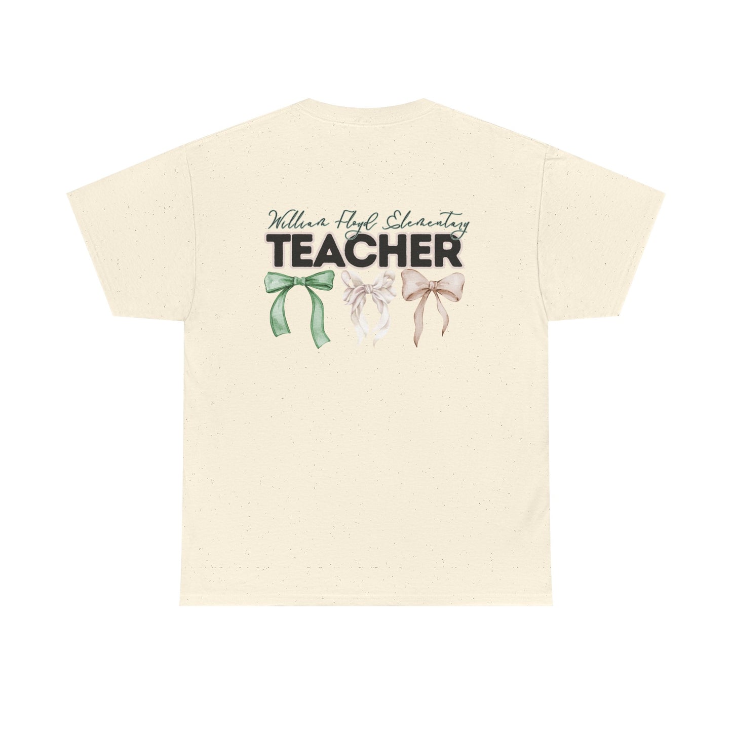 WFE Teacher and Bows- Unisex Heavy Cotton Tee with Bow Design
