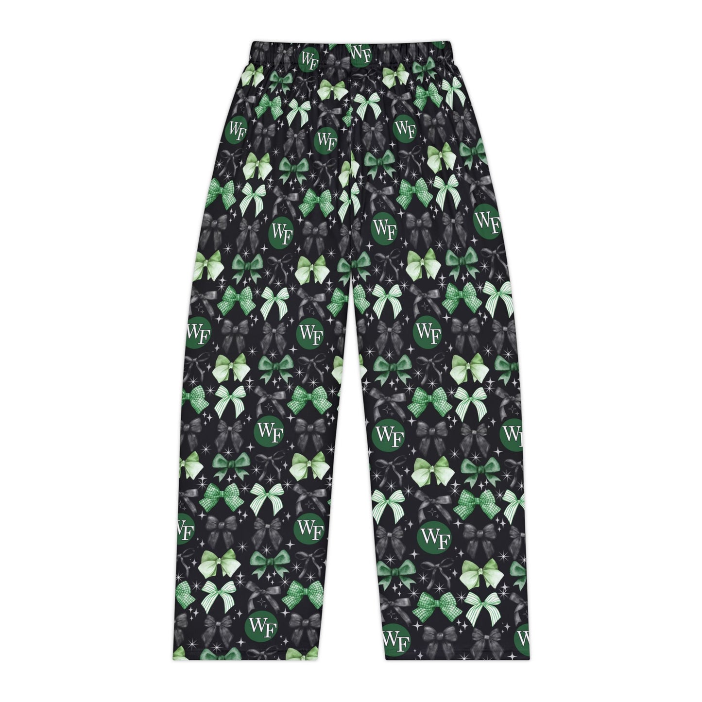 Floyd Strong Cozy Women's Pajama Pants with Green Bow Pattern