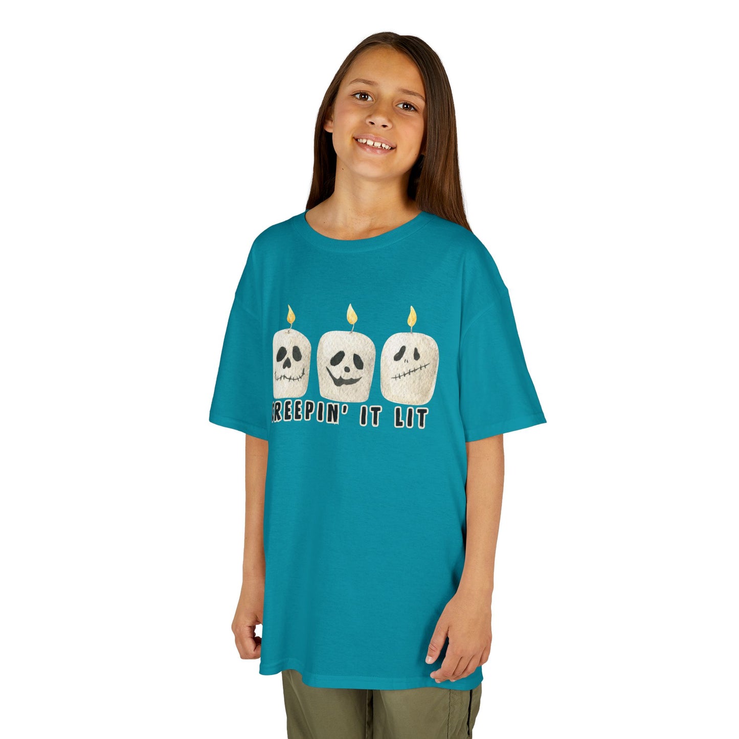 Creepin' It Lit Kids Tee, Halloween Shirt for Kids