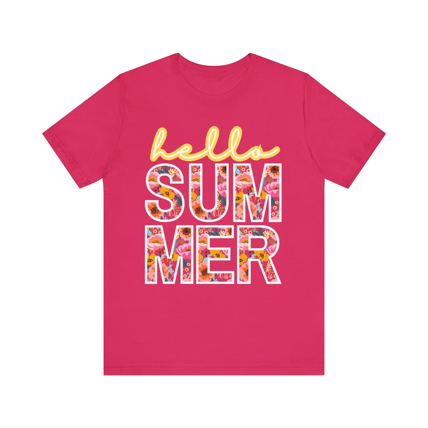 Hello Summer Tee, Summer Shirt, Unisex T-Shirt, Vacation Apparel, Gift for Beach Lovers