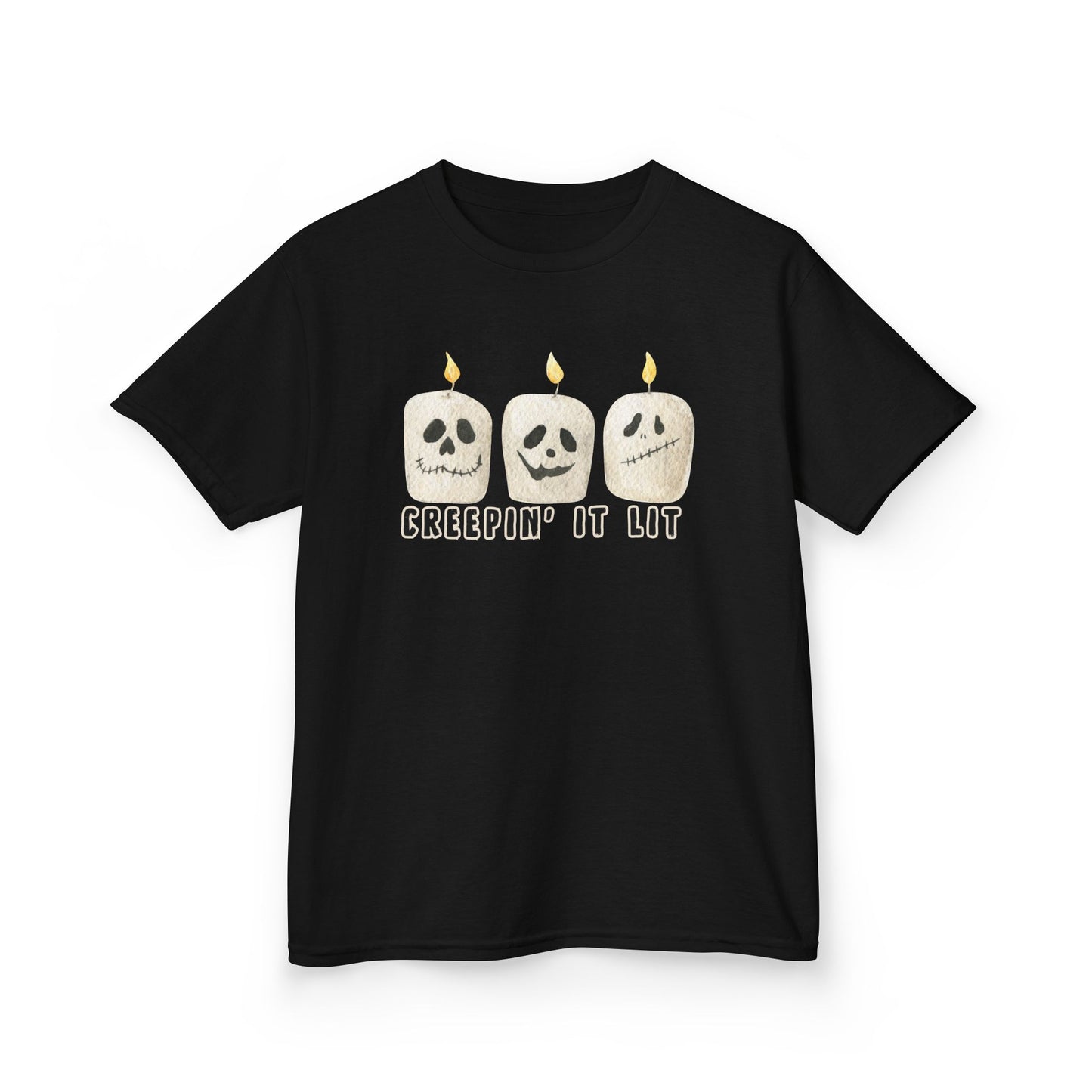 Creepin' It Lit Kids Tee, Halloween Shirt for Kids