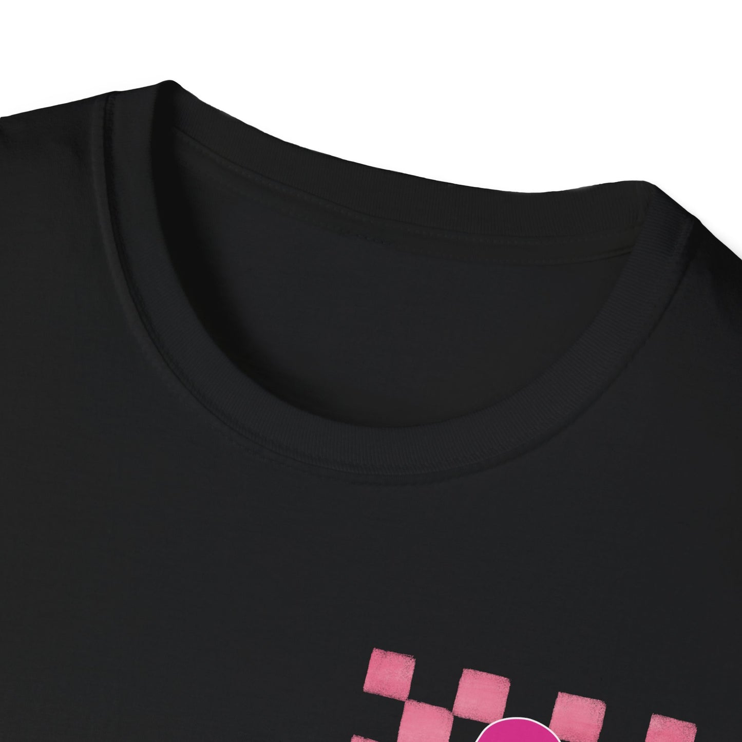 Checkered Pink Ribbon Awareness T-Shirt | Softstyle Tee