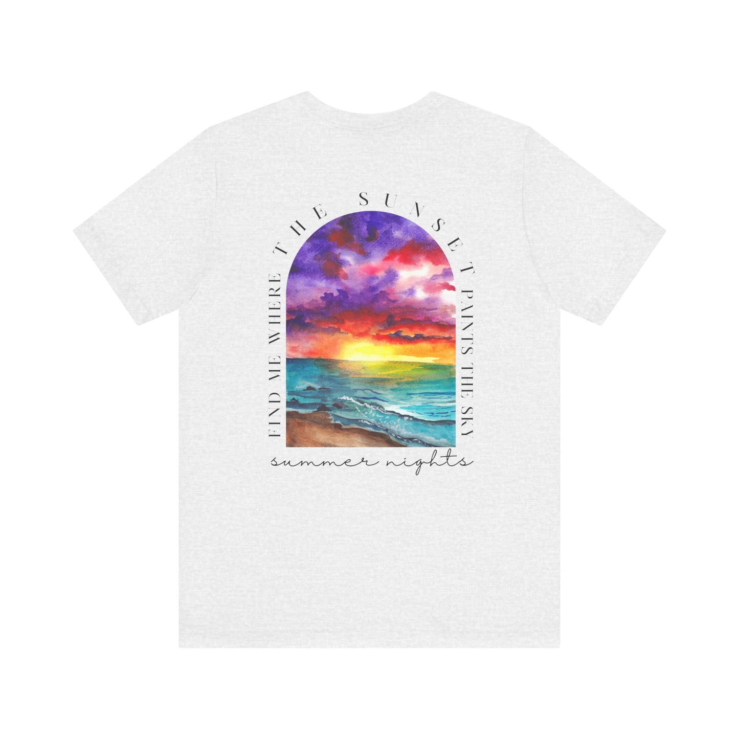 Sunset Lovers Tee, Summer Vibes T-Shirt, Unisex Graphic Tee, Beach Sunset Shirt