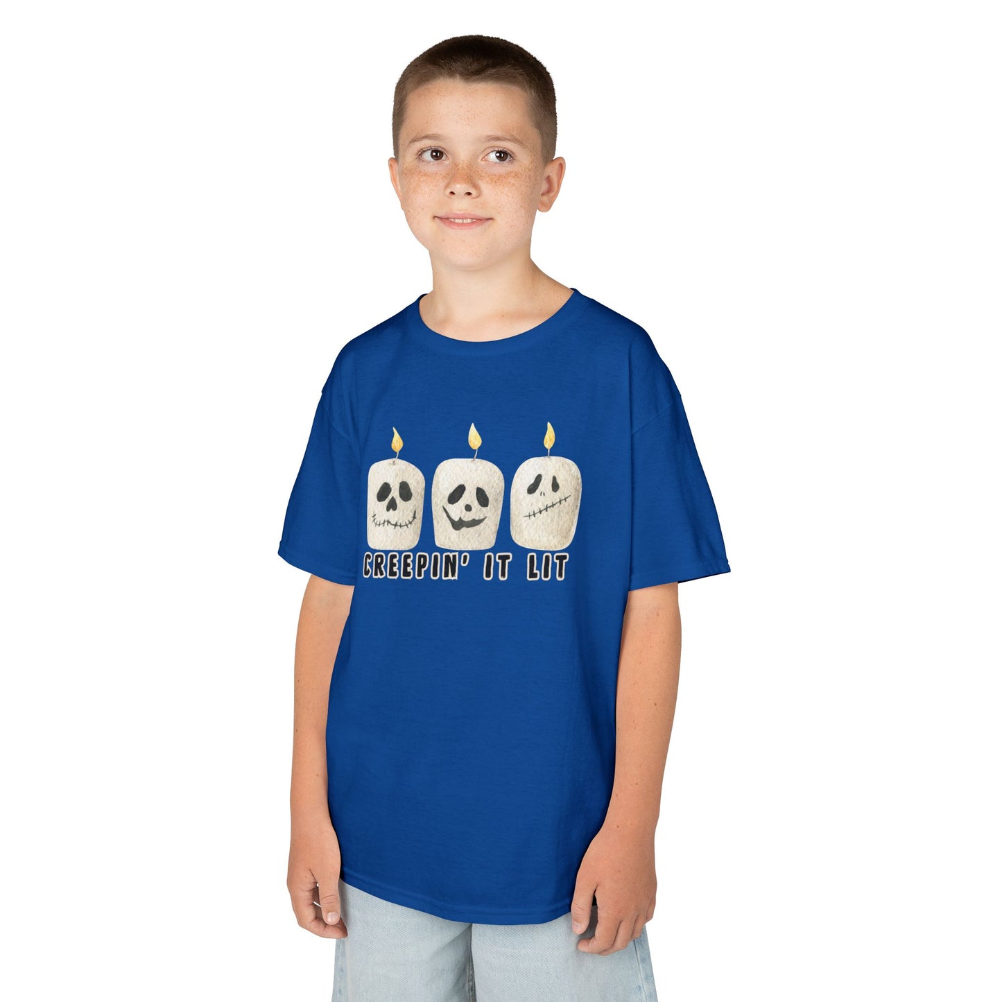 Creepin' It Lit Kids Tee, Halloween Shirt for Kids