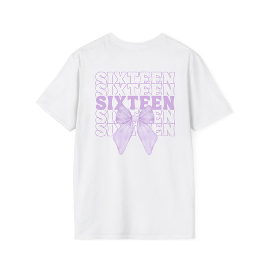 Sweet Sixteen Unisex Softstyle T-Shirt, Birthday Gift, Party Tee, Teen Fashion, Personalized