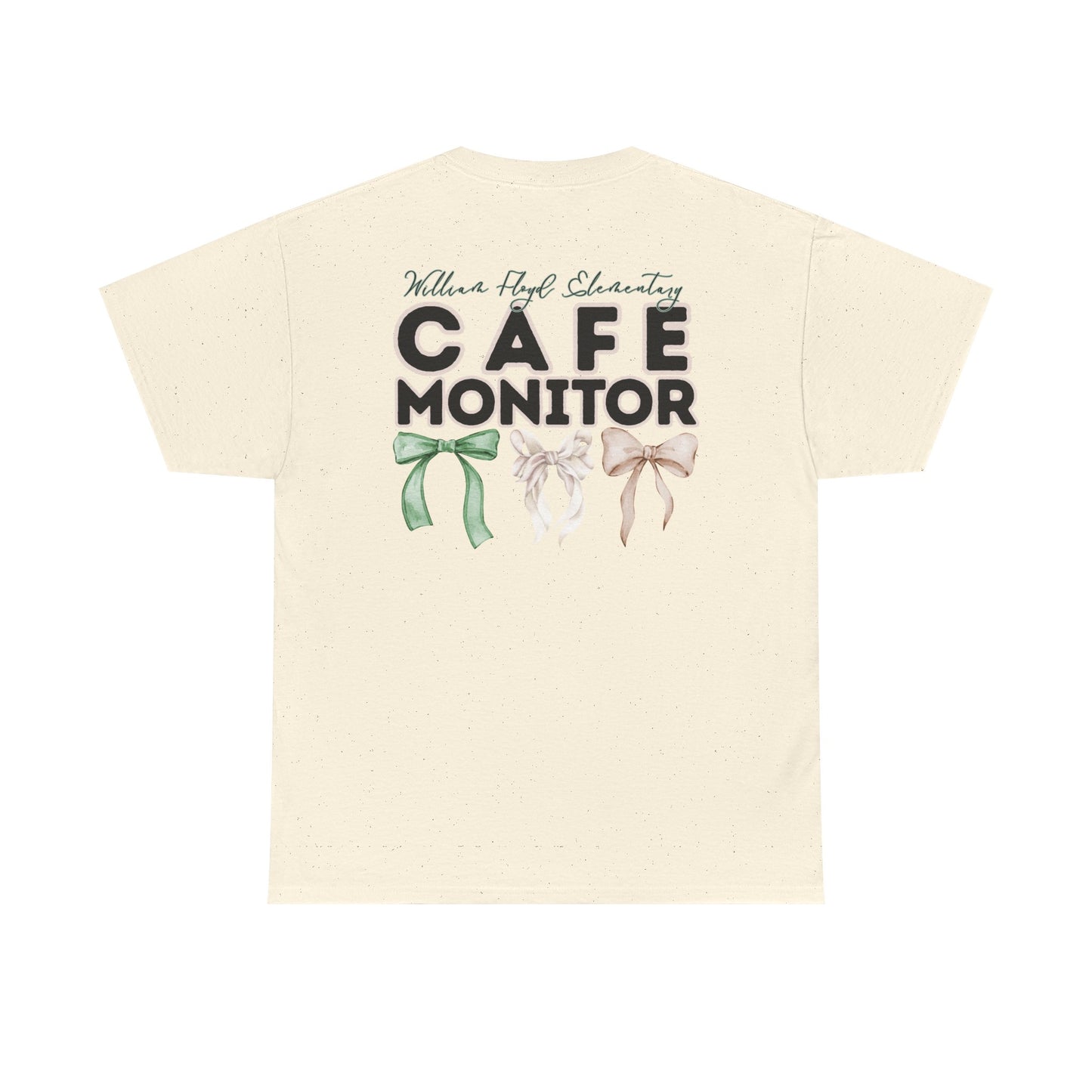 WFE Cafe Monitor and Bows- Unisex Heavy Cotton Tee with Bow Design
