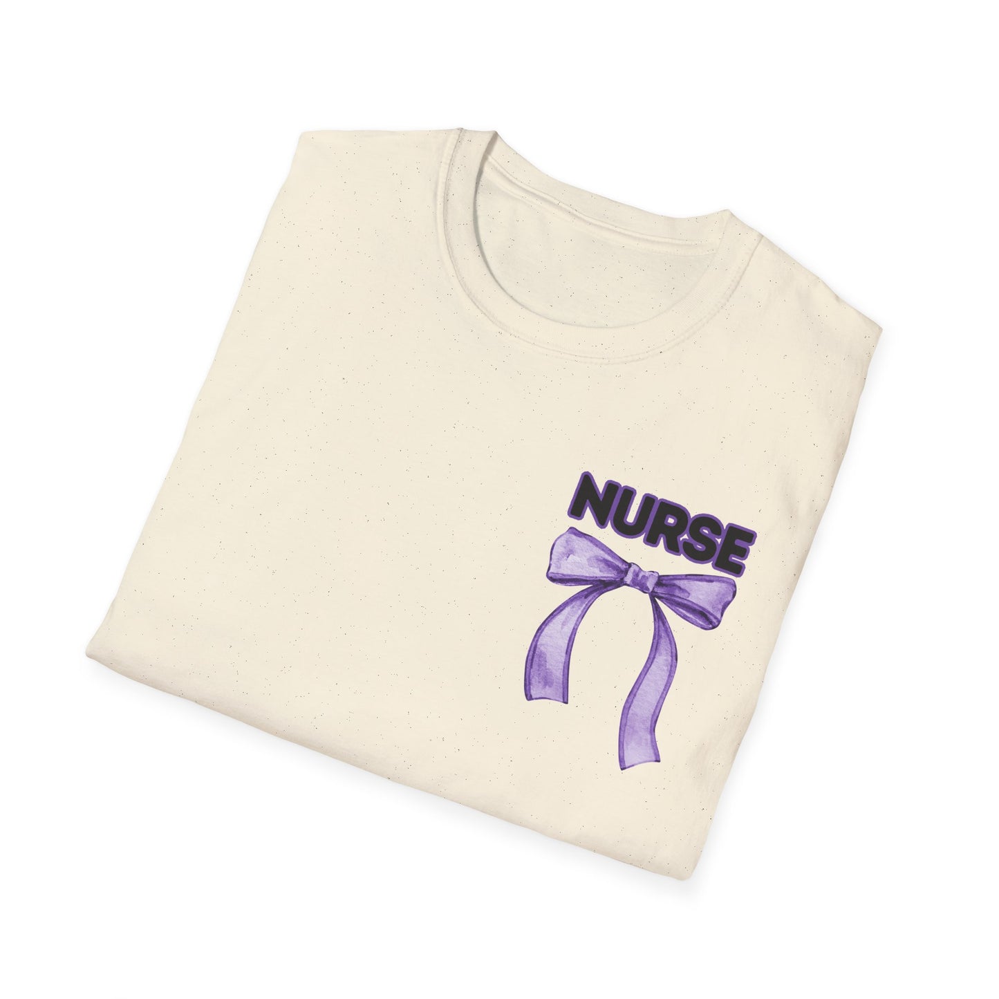 ER Nurse Softstyle T-Shirt with Bow Design- Healthcare