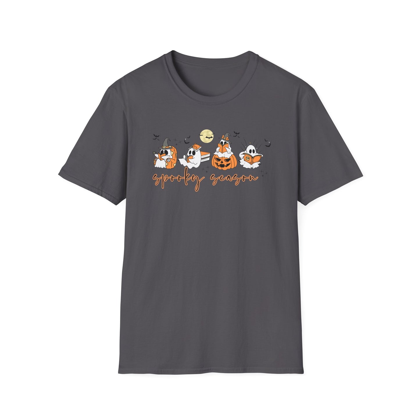 Reading Ghosts- Spooky Season, Unisex Softstyle Tee