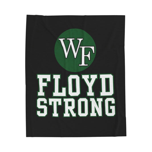 Floyd Strong Velveteen Plush Blanket - Black, Soft, Cozy Throw for Comfort & Support