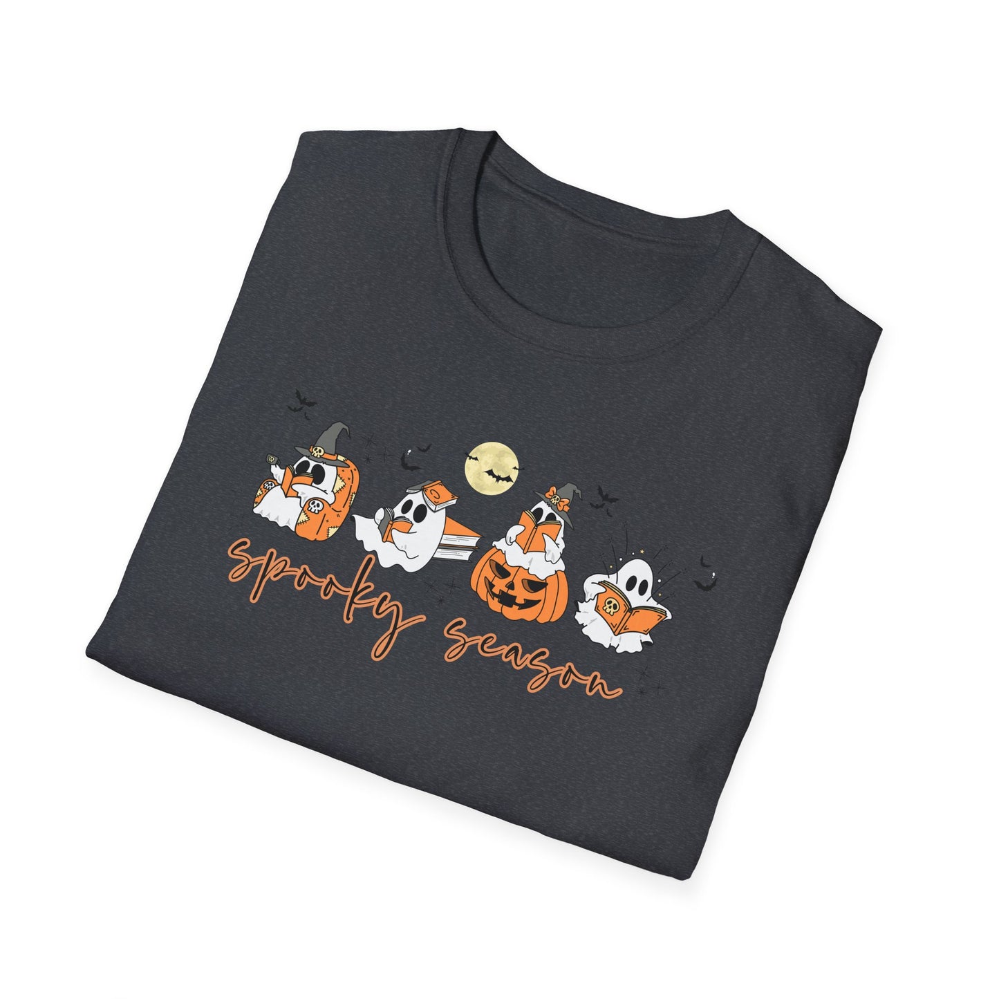 Reading Ghosts- Spooky Season, Unisex Softstyle Tee