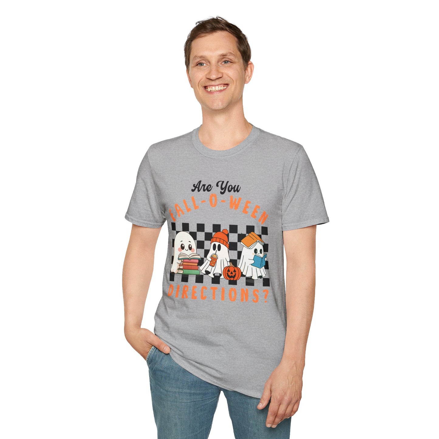 Whimsical Fall-O-Ween Teacher T-Shirt - Holiday- Softstyle Unisex Tee