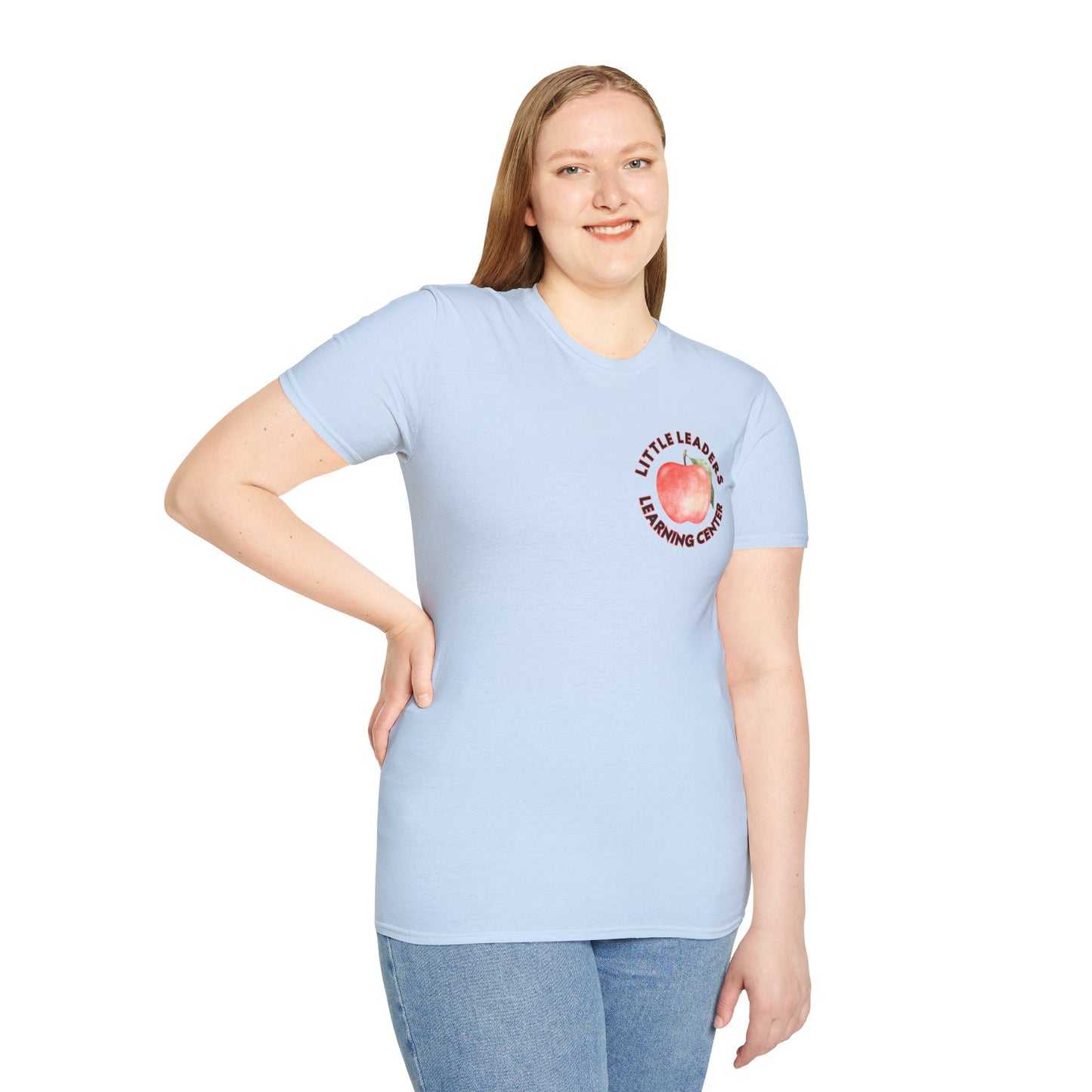 Little Leaders Teacher w/ Apple Design Unisex Softstyle T-Shirt