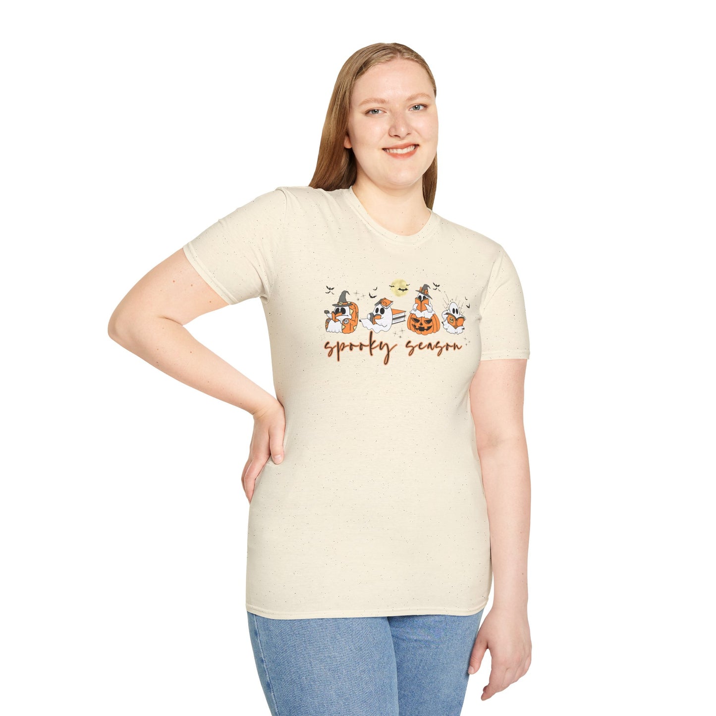 Reading Ghosts- Spooky Season, Unisex Softstyle Tee