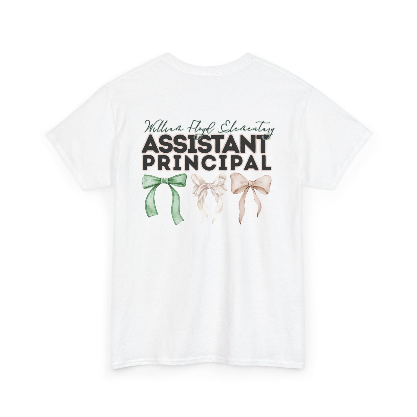 WFE Assistant Principal and Bows- Unisex Heavy Cotton Tee with Bow Design