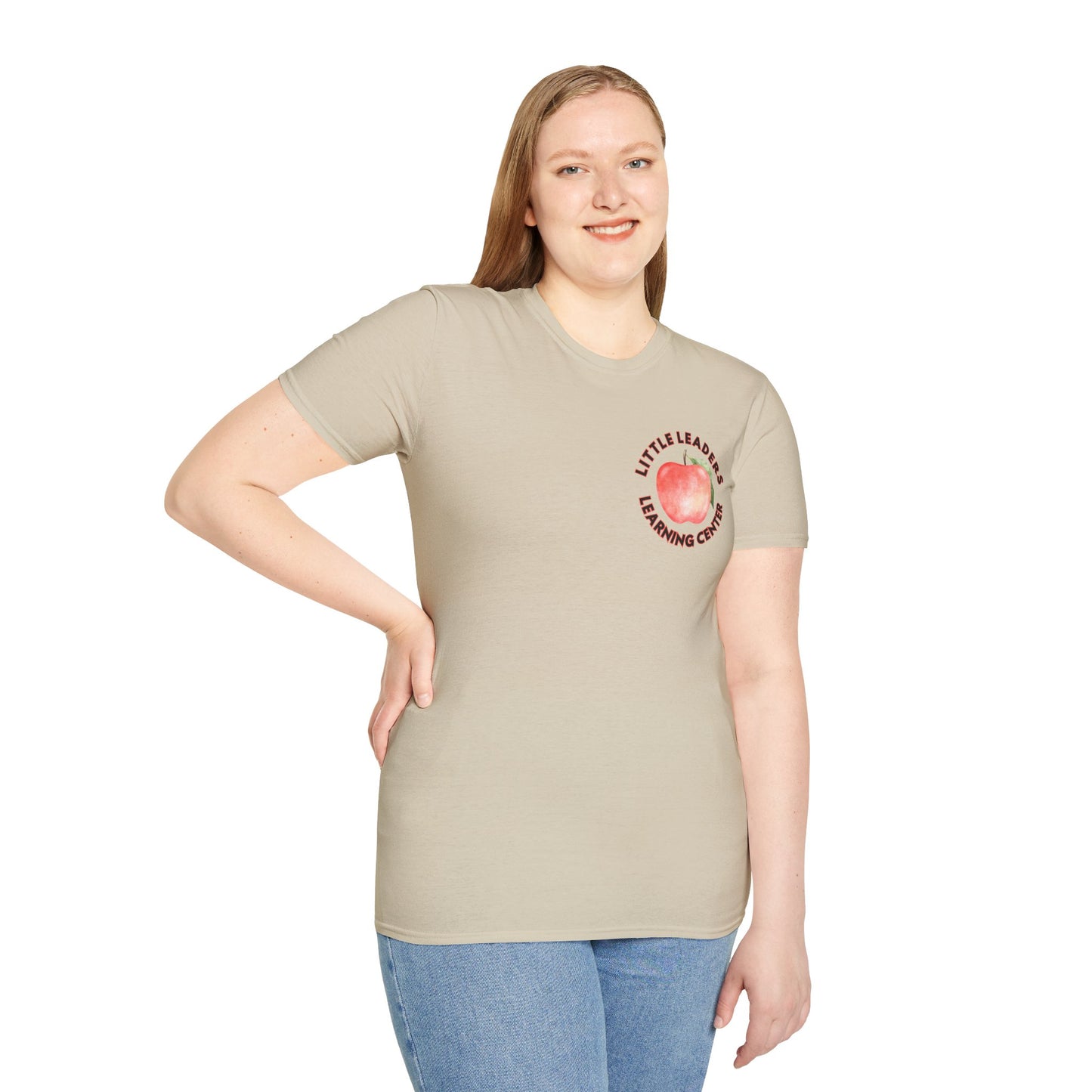 Little Leaders Teacher w/ Apple Design Unisex Softstyle T-Shirt