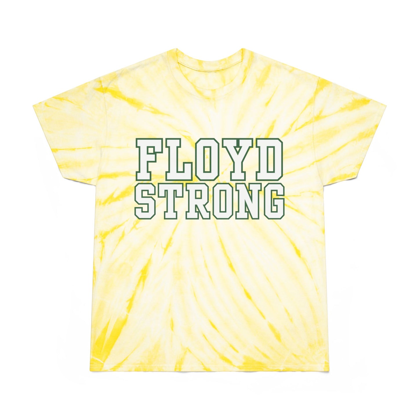 Floyd Strong Tie-Dye Tee - Bright Yellow Cyclone T-Shirt for Positive Vibes