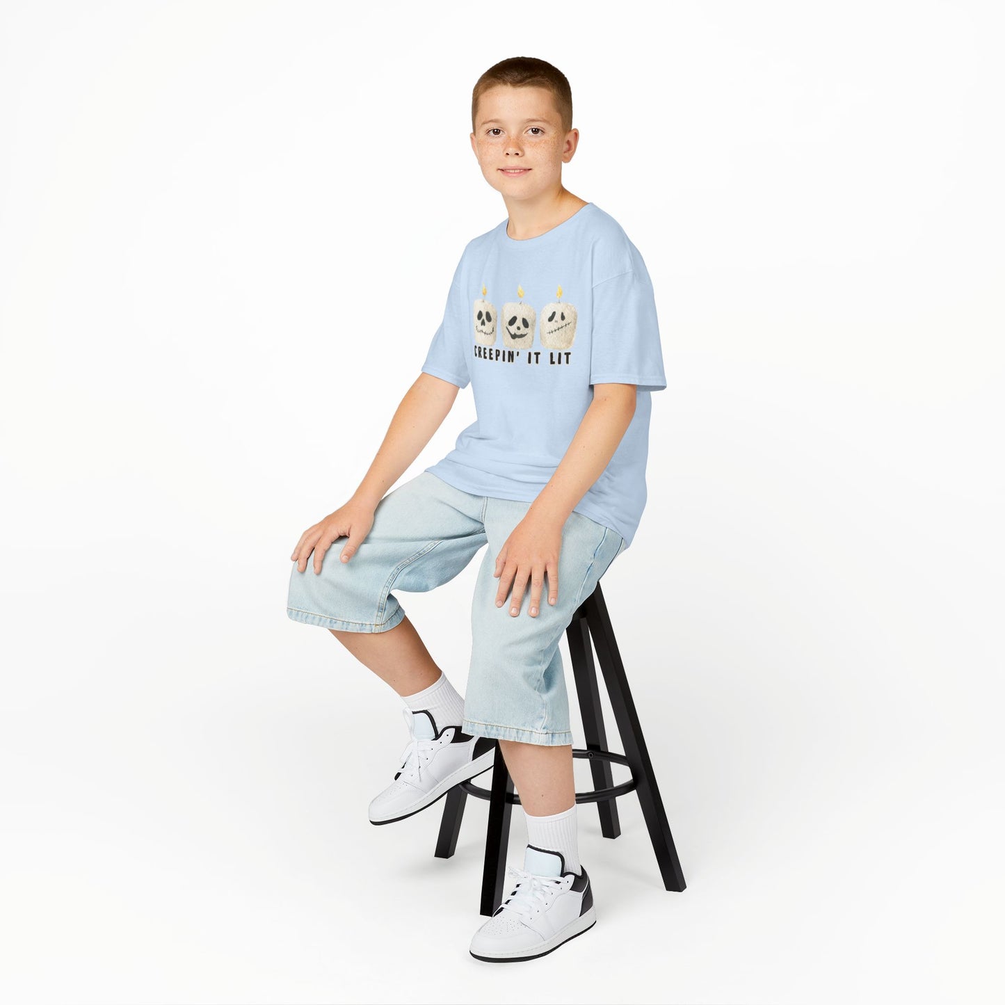Creepin' It Lit Kids Tee, Halloween Shirt for Kids