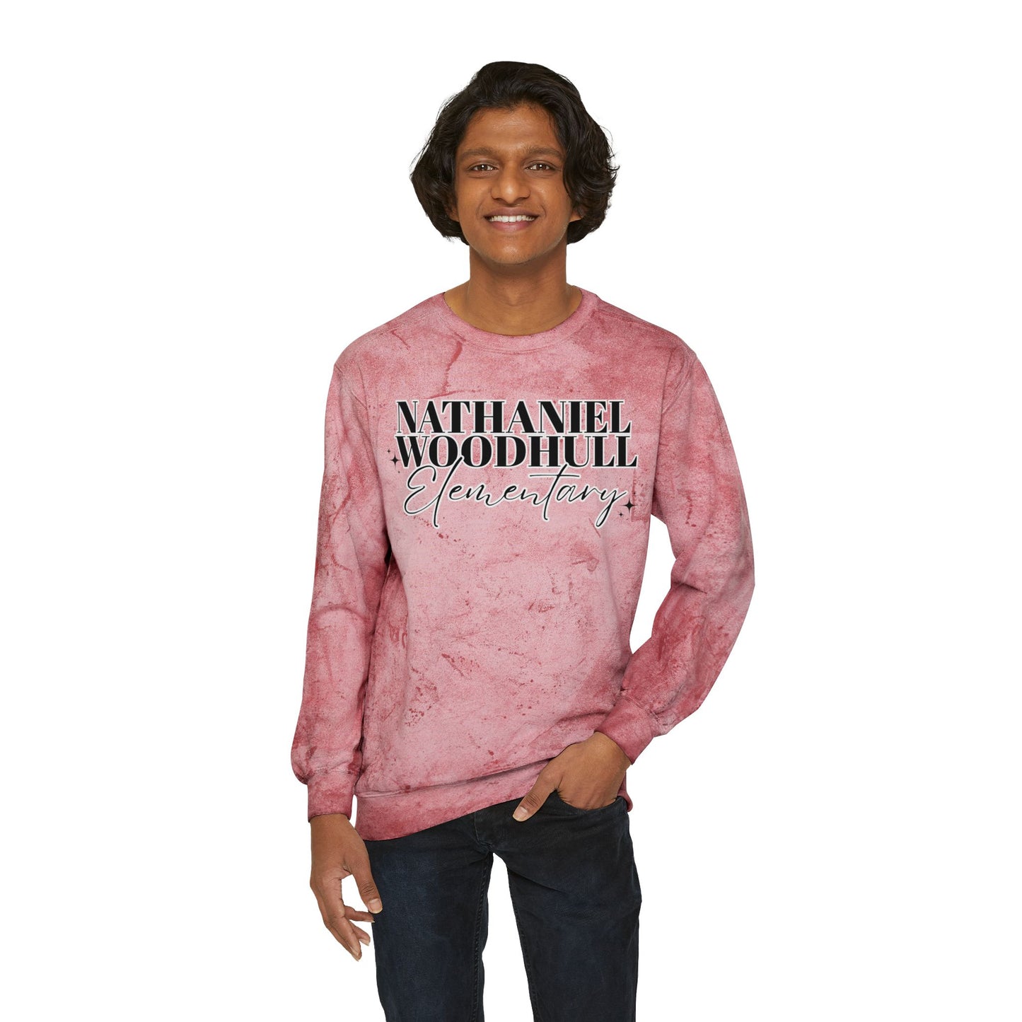 Woodhull Elementary Color Blast Crewneck Sweatshirt - Unisex