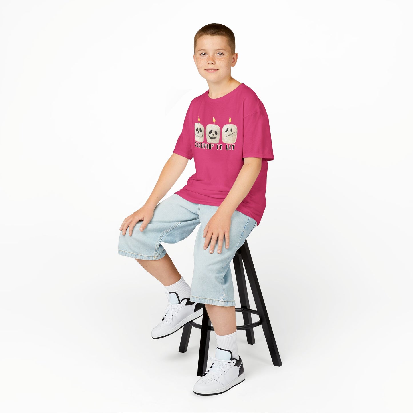 Creepin' It Lit Kids Tee, Halloween Shirt for Kids
