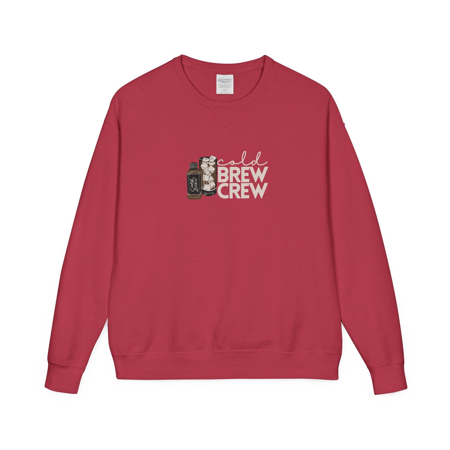Cold Brew Crew Garment Dyed Sweatshirt, Coffee Lovers Apparel