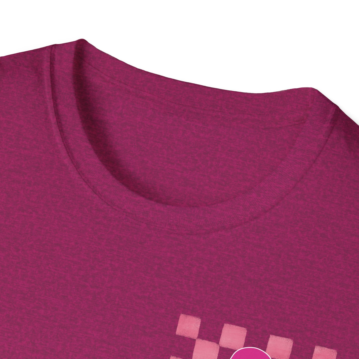 Checkered Pink Ribbon Awareness T-Shirt | Softstyle Tee