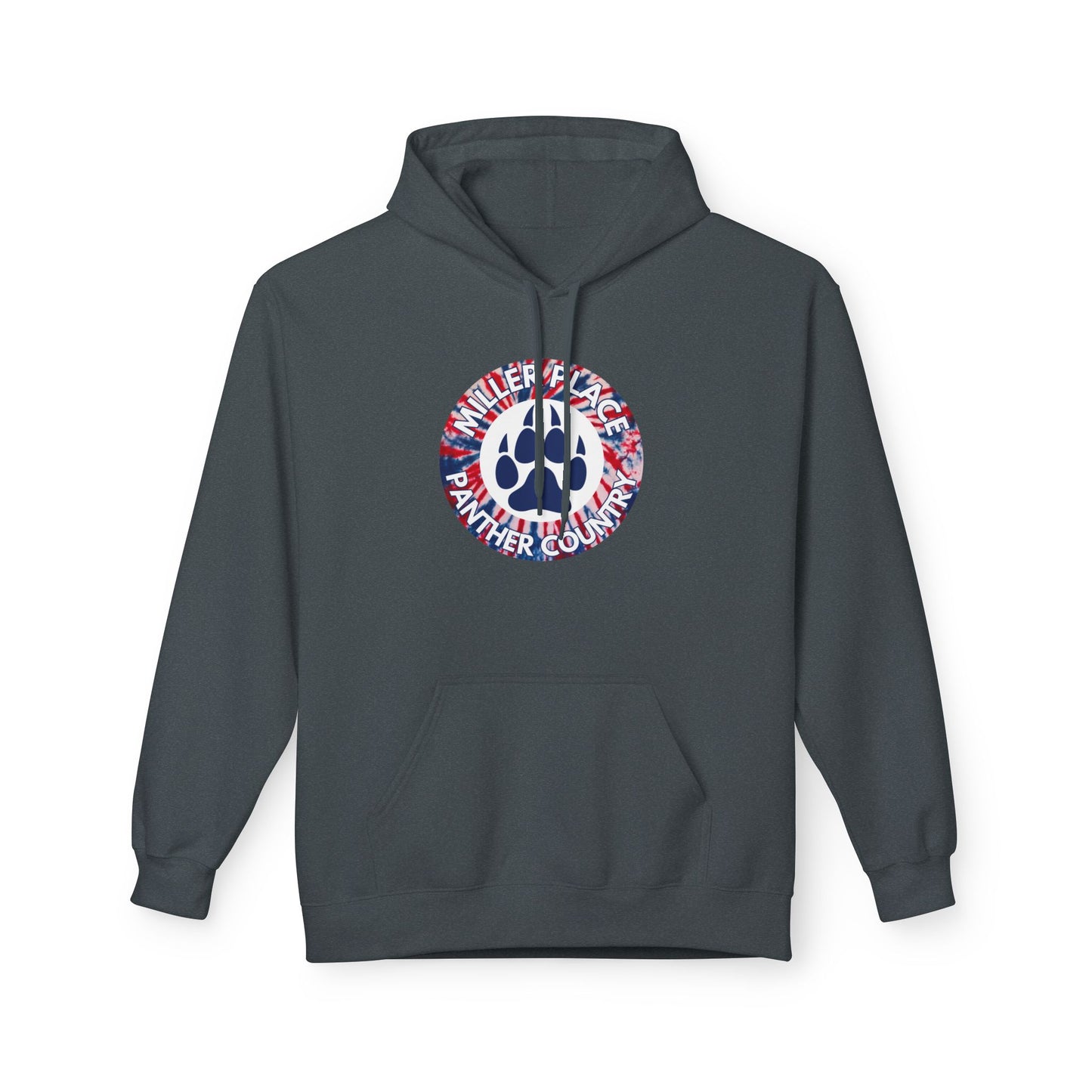 Miller Place Panther Country -Unisex Fleece Hoodie with Tie Dye Design