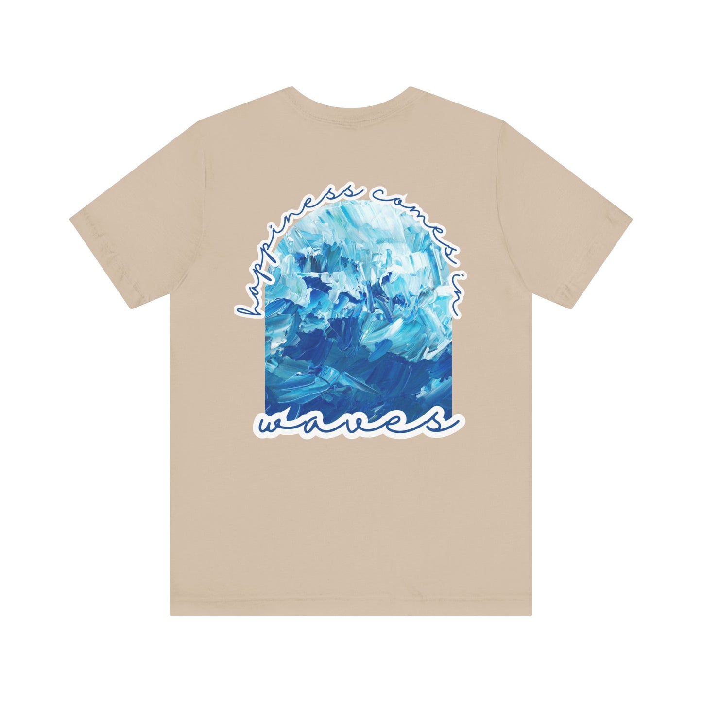Happiness Comes in Waves -- Unisex Summer Shirt, Beachwear, Vacation Top, Summer Nights Apparel