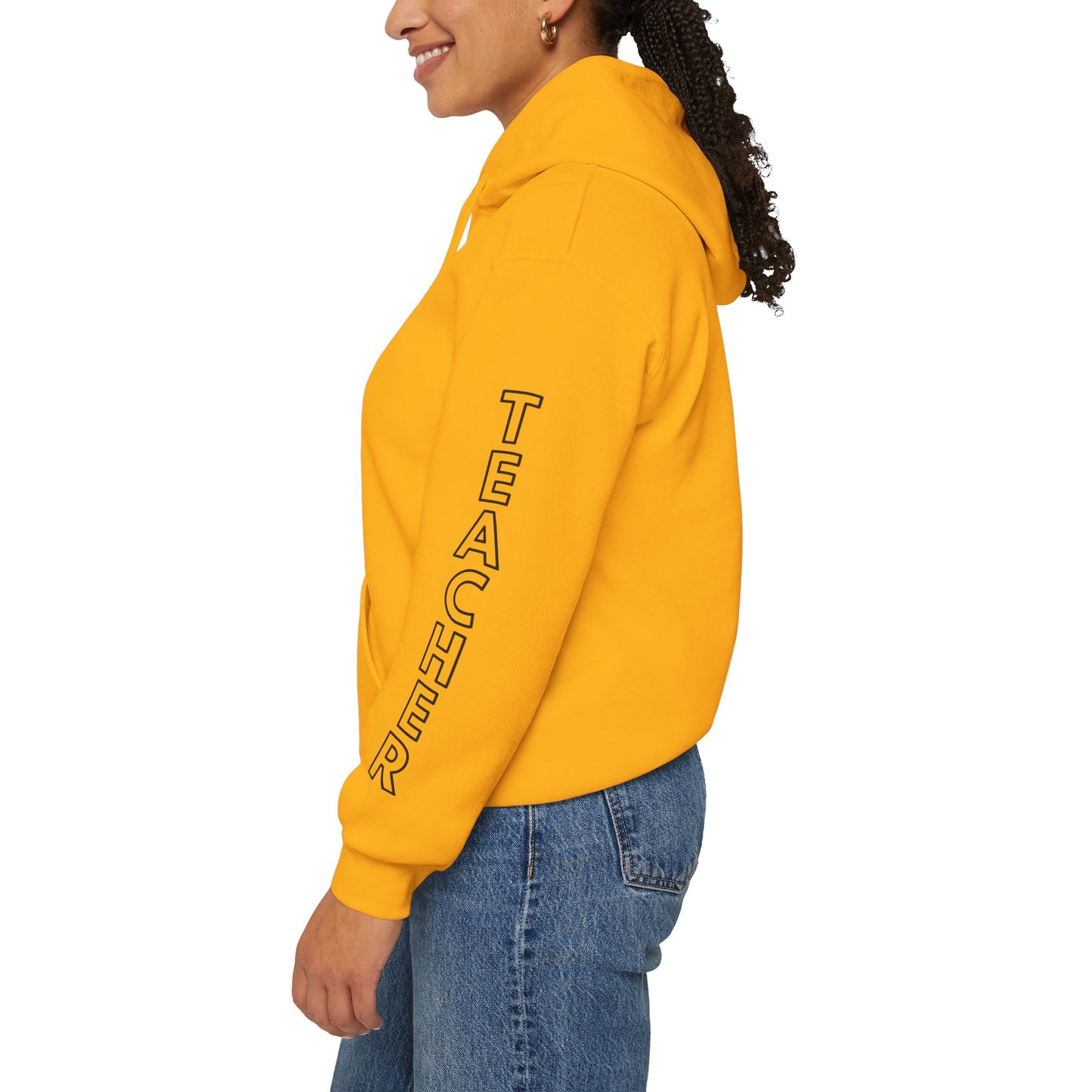 Little Leaders Teacher Simple Design Hoodie w/ Teacher on Sleeve - Cozy Unisex Sweatshirt