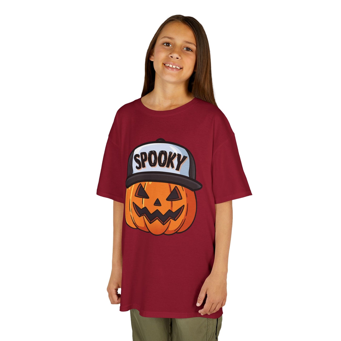 Spooky Pumpkin w/ Hat | Halloween | Kids Cotton™ Tee