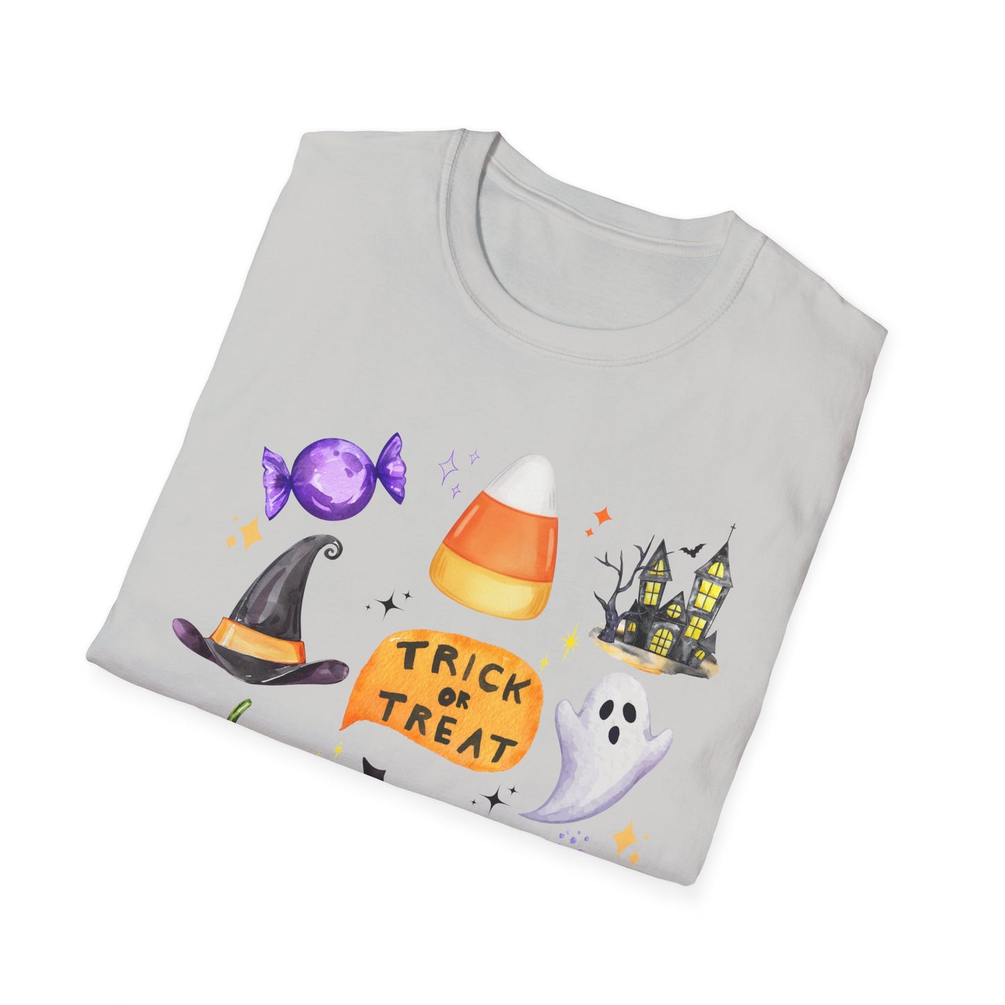 Halloween- Trick or Treat Themed T-Shirt- Unisex Softstlye