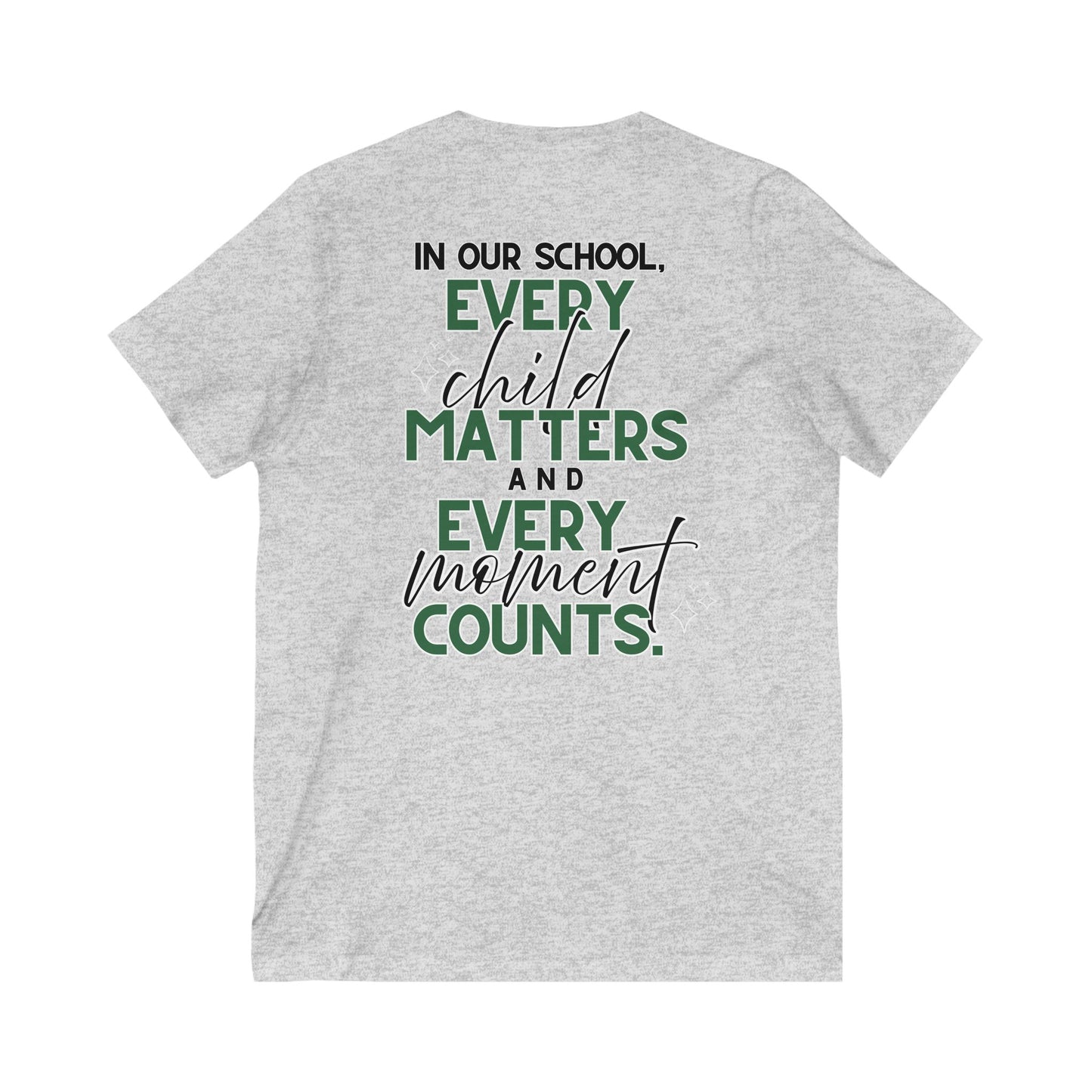 Woodhull Elementary School V-Neck Tee - Every Child Matters