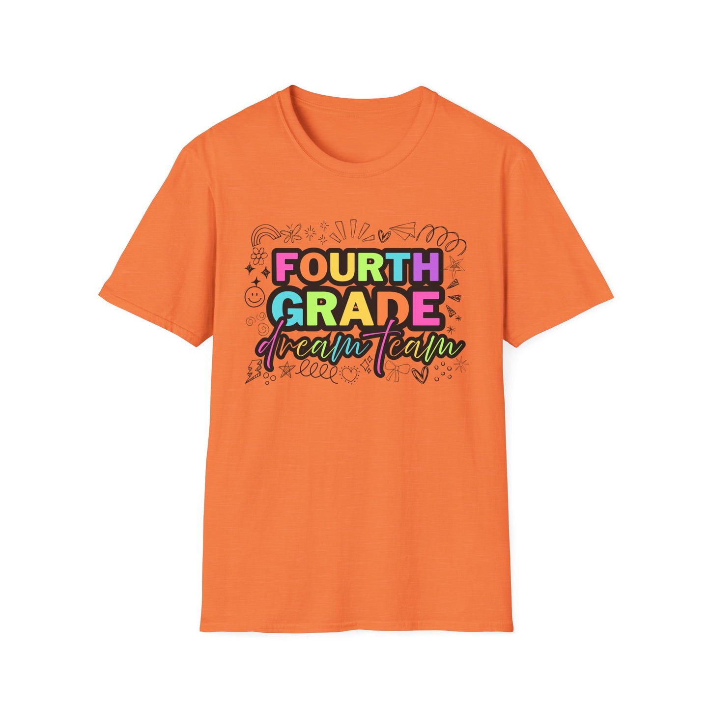 Dream Team- 4th Grade- Unisex Softstyle T-Shirt- Teacher Life