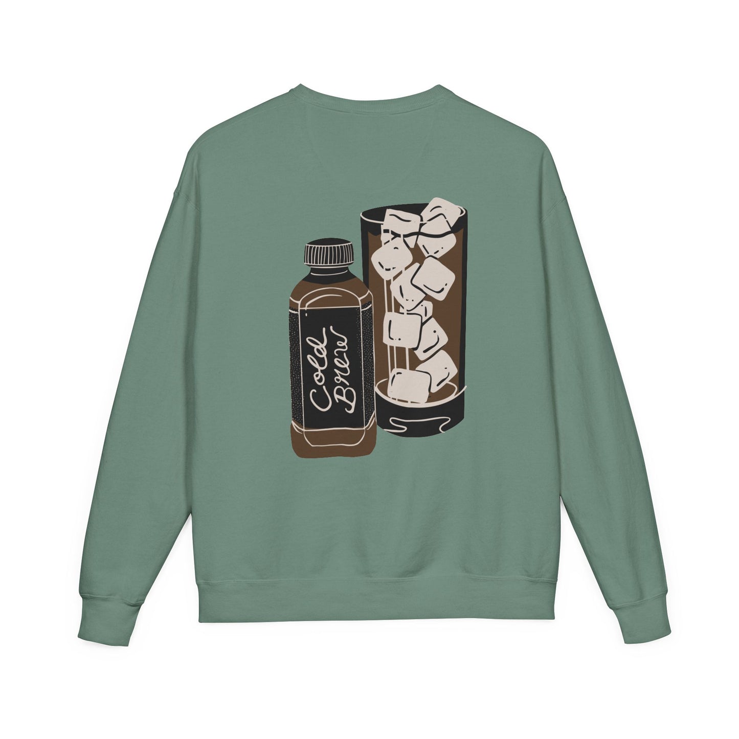 Cold Brew Crew Garment Dyed Sweatshirt, Coffee Lovers Apparel