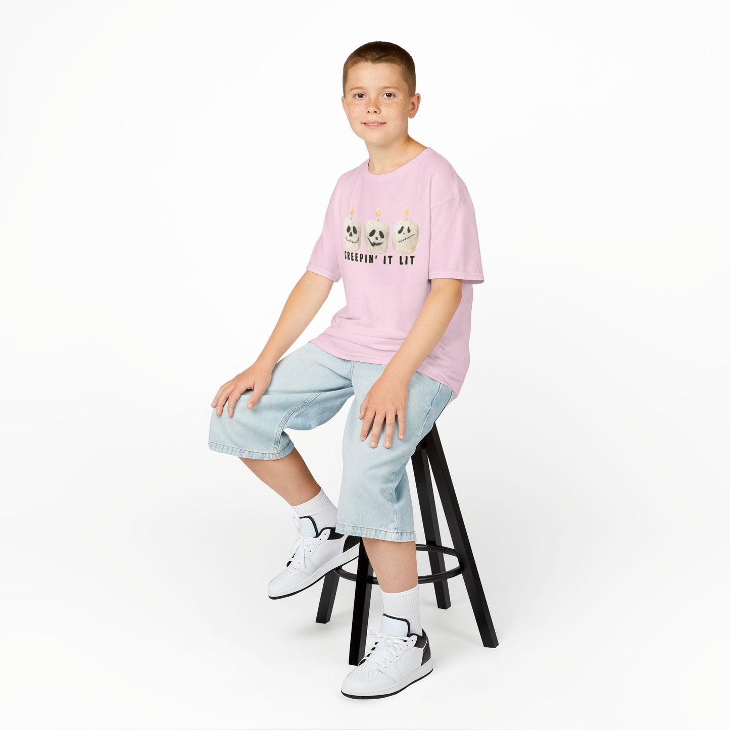 Creepin' It Lit Kids Tee, Halloween Shirt for Kids
