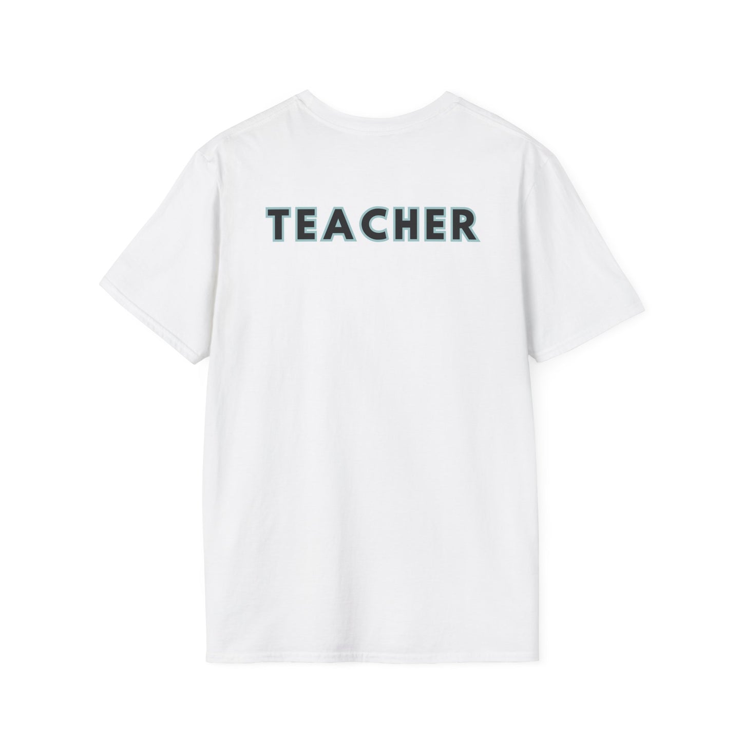 Little Leaders Teacher w/ Backpack Design Unisex Softstyle T-Shirt