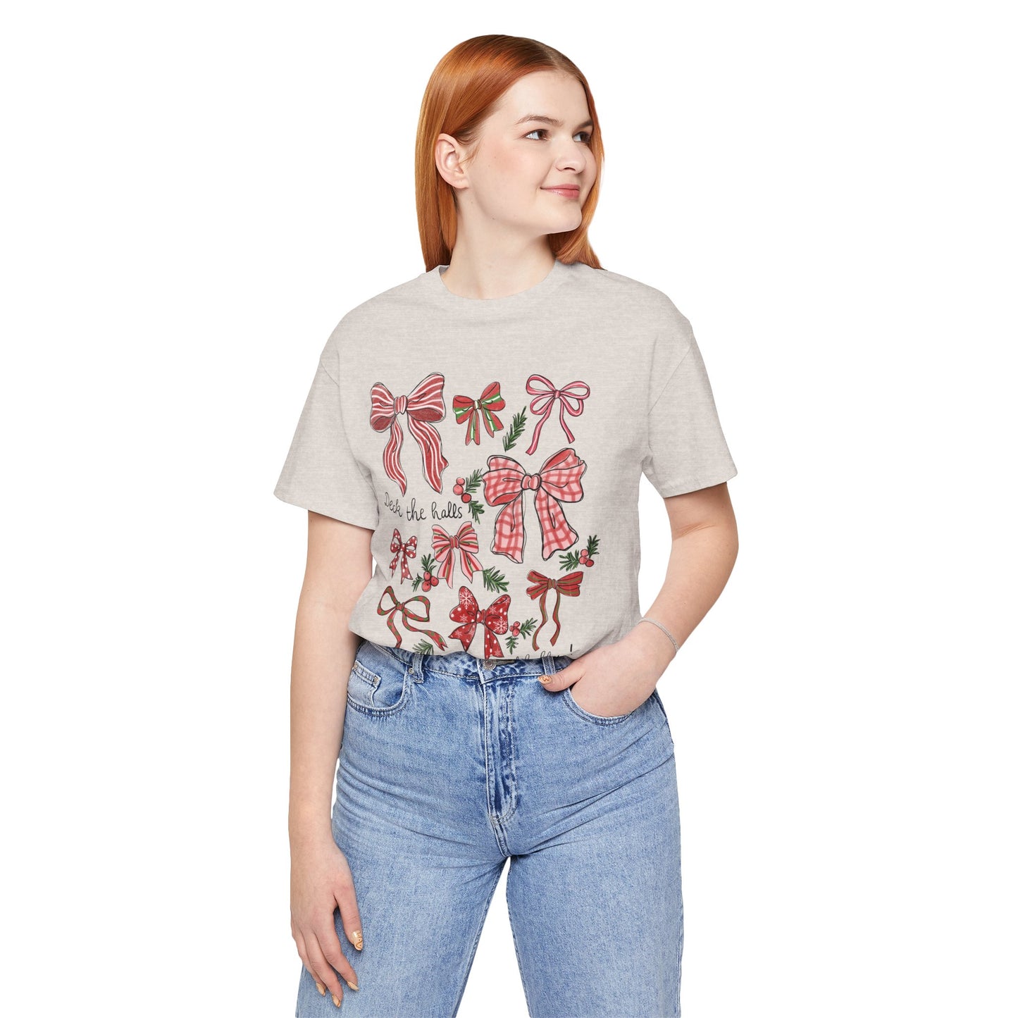 Deck the halls w/ Bows and Holly— Christmas Unisex T‑Shirt