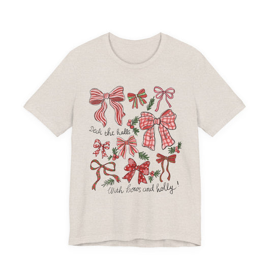 Deck the halls w/ Bows and Holly— Christmas Unisex T‑Shirt