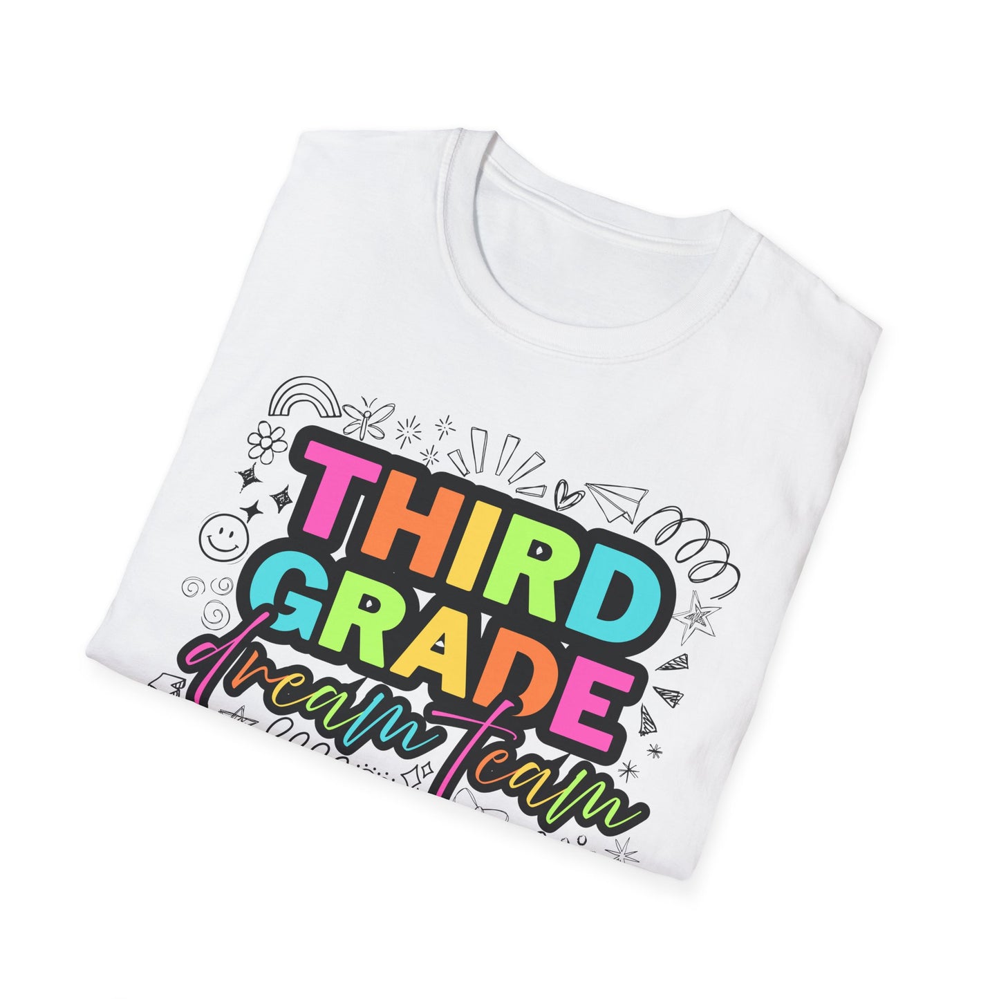 Dream Team- 3rd Grade- Unisex Softstyle T-Shirt- Teacher Life