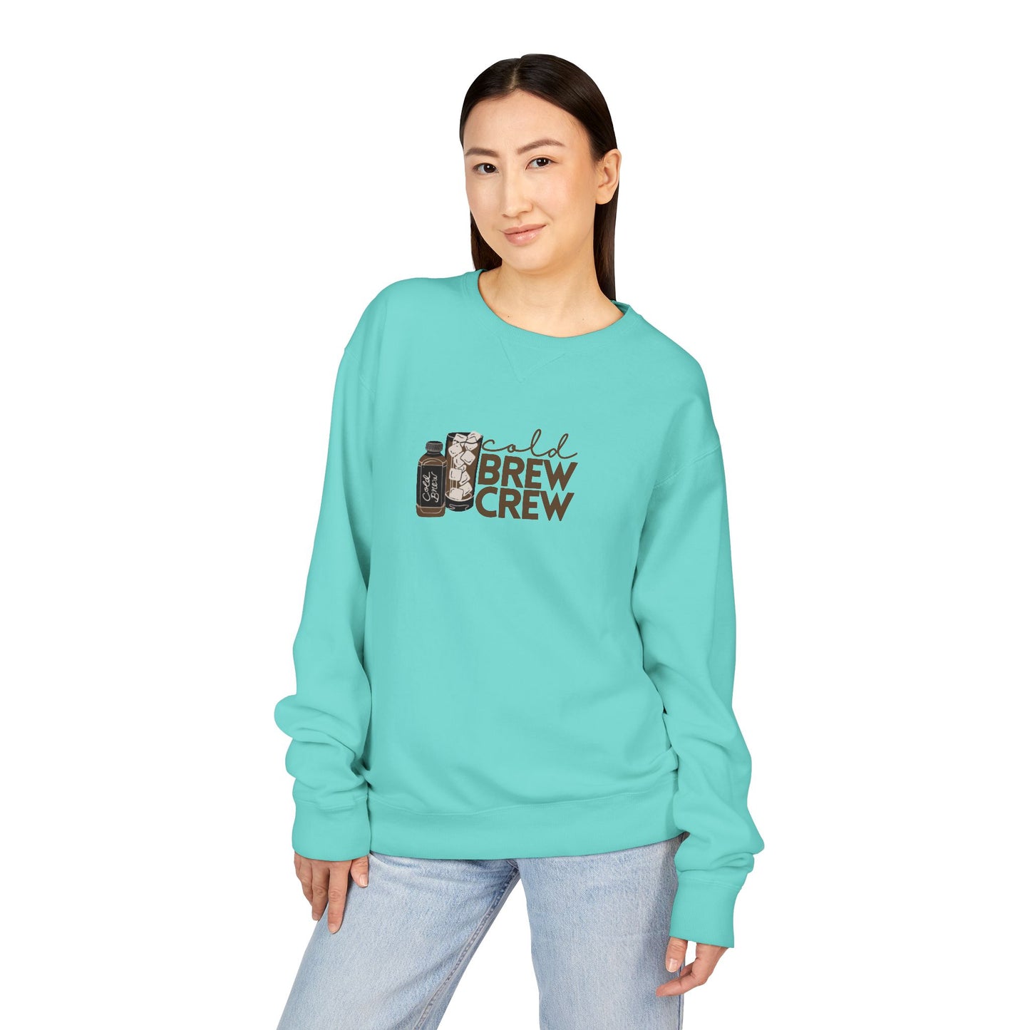Cold Brew Crew Garment Dyed Sweatshirt, Coffee Lovers Apparel