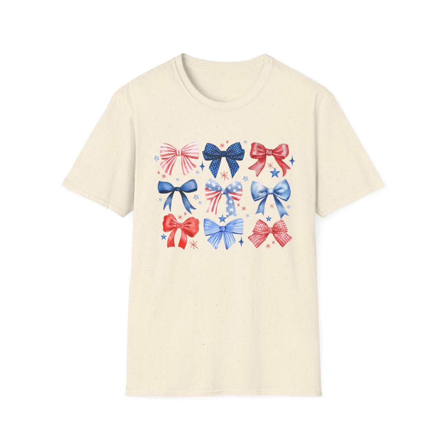 Patriotic Bow Graphic Tee for Celebrations- Holiday
