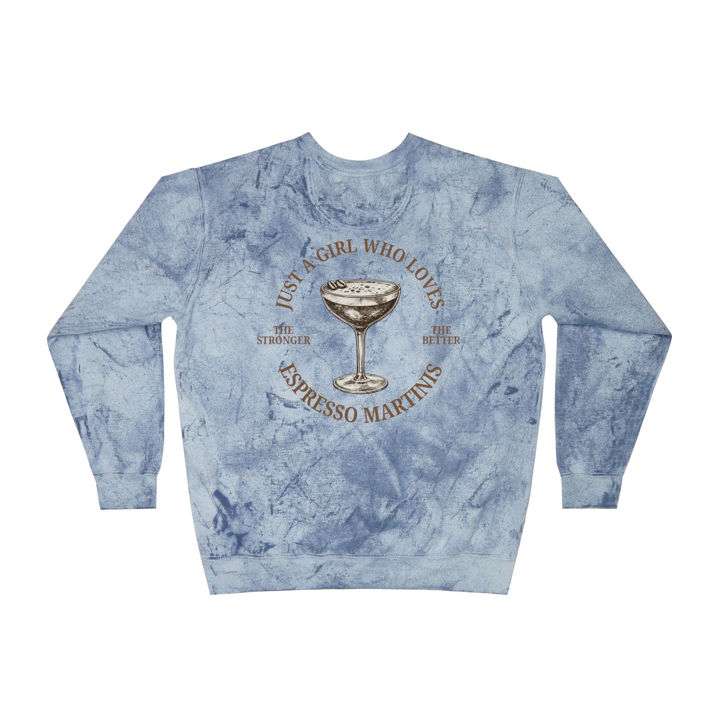 "Just a Girl Who Loves Espresso Martinis" Tie-Dye Crewneck- Summer