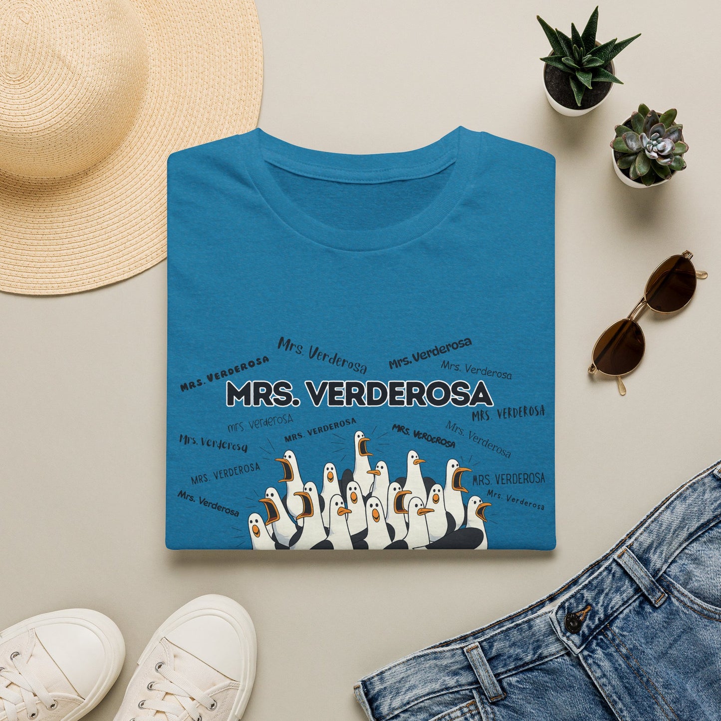 Mrs. Verderosa- Seagull Crew Graphic T-Shirt — Personalized