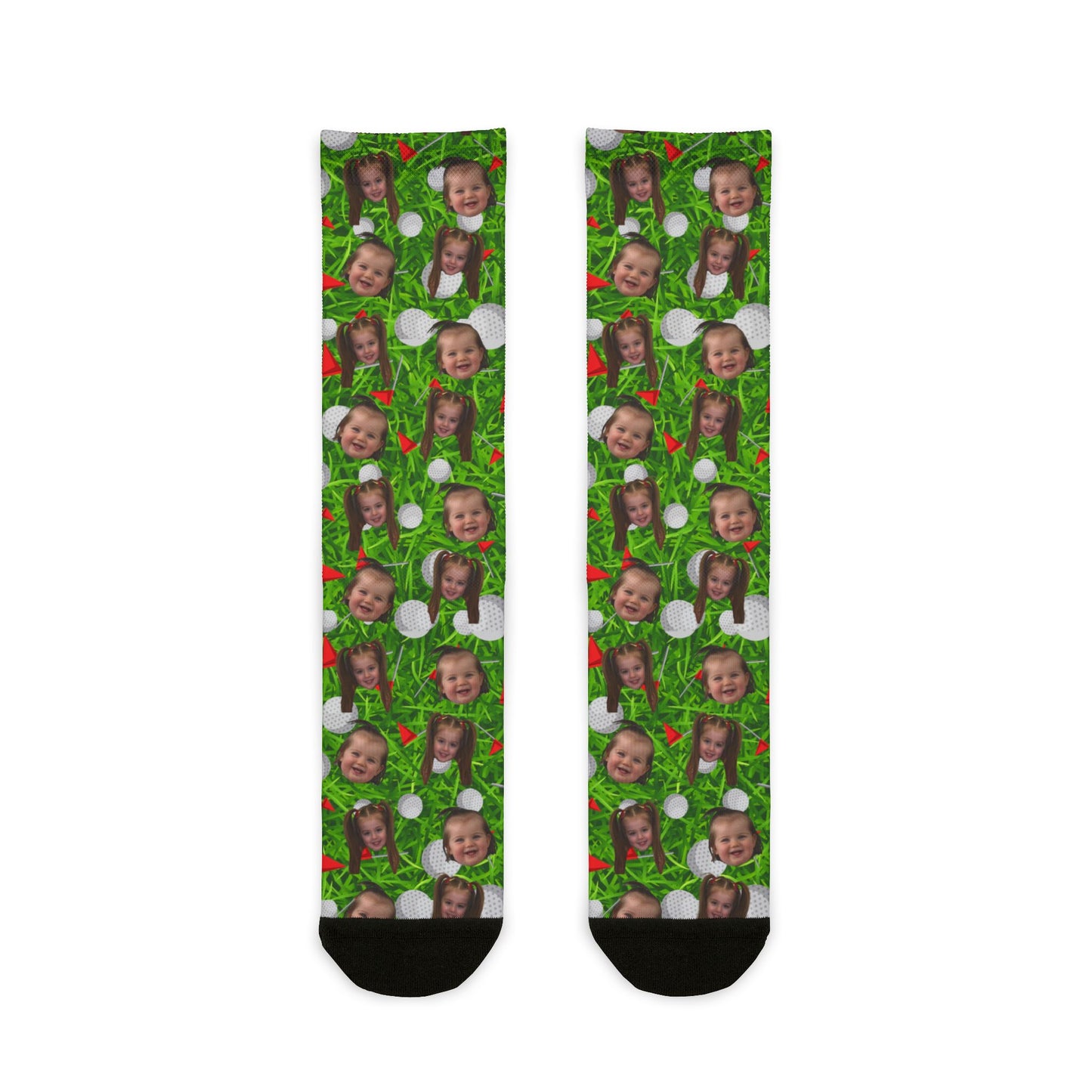 Paige- Golf Socks- Personalized Face- Crew Socks