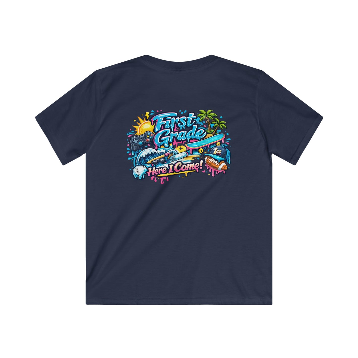 Kids Tee — "Drippin' Into Summer / First Grade Here I Come" Summer