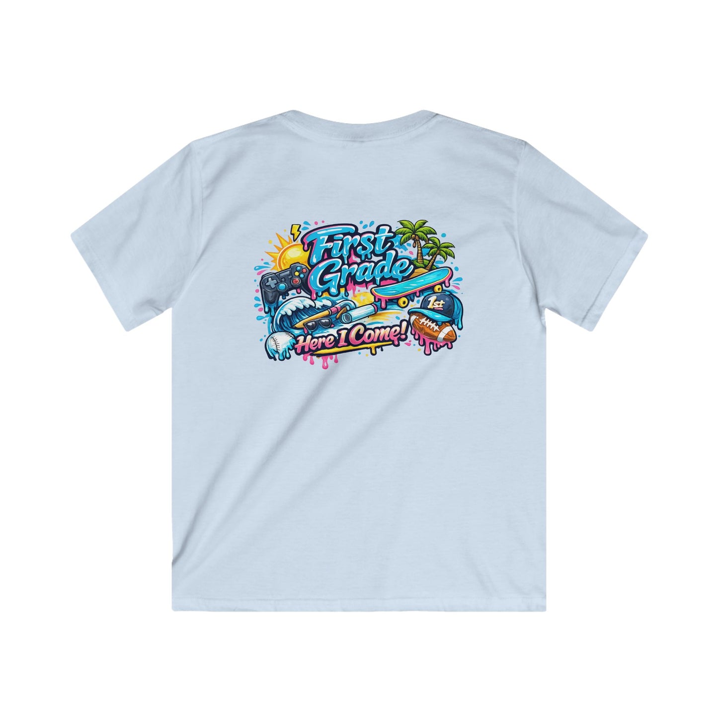 Kids Tee — "Drippin' Into Summer / First Grade Here I Come" Summer