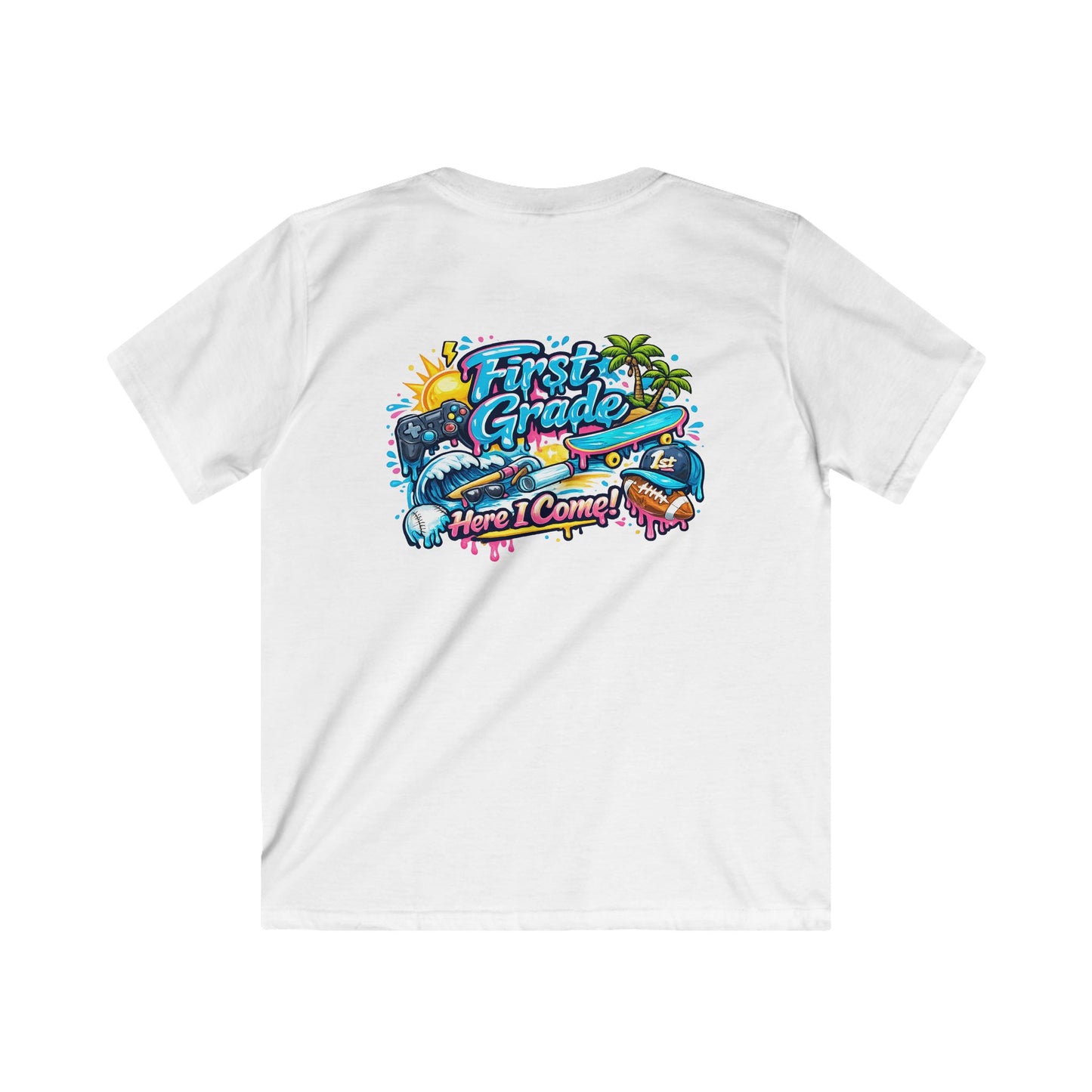 Kids Tee — "Drippin' Into Summer / First Grade Here I Come" Summer