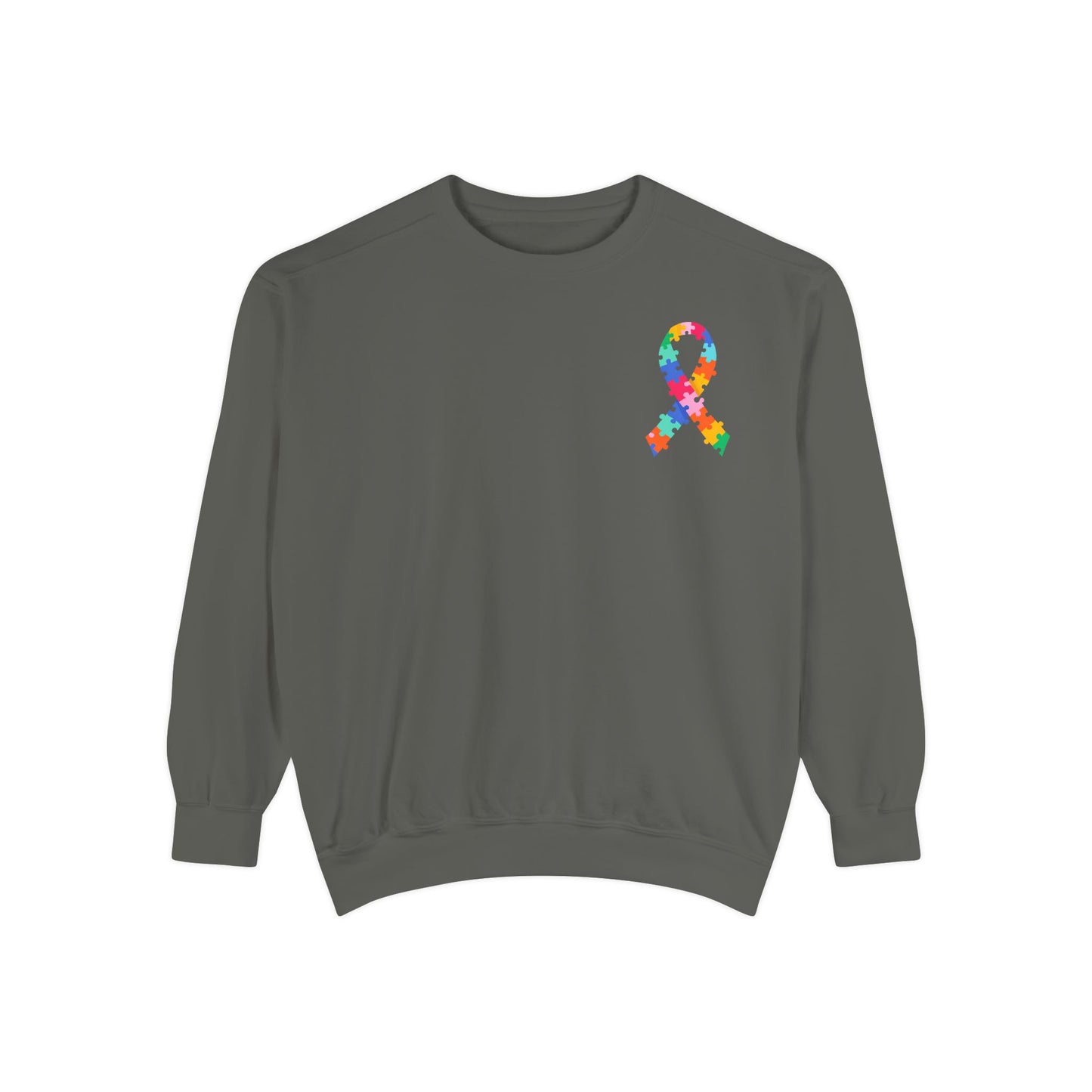 Autism Awareness Puzzle Piece & Ribbon Sweatshirt — Awareness Collection